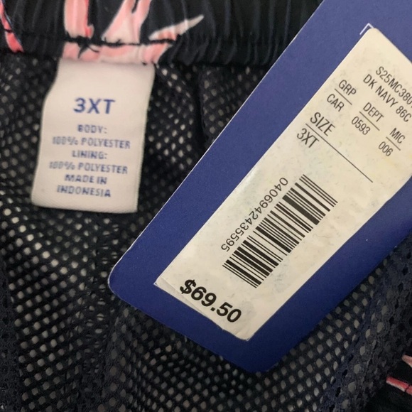 NEW SIZE 3XT Big Man  Roundtree & Yorke Shorts Swim Trunks Dk Navy   MSRP $70 - Picture 5 of 5